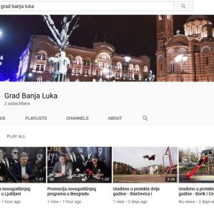 Град Бања Лука покренуо и јутјуб канал